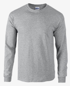 Cotton Long Sleeve T-shirt / Sport Gray - Gildan 8400 Sport Grey, HD Png Download, Transparent PNG