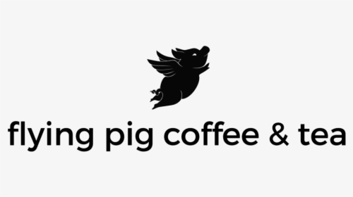 Flying Pig Coffee & Tea Logo Black - Illustration, HD Png Download, Transparent PNG