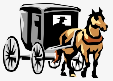 Clip Art Amish Buggy Clipart - Horse Drawn Carriage Clipart, HD Png Download, Transparent PNG