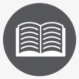 Bookicon - Gray Circle With Book, HD Png Download, Transparent PNG