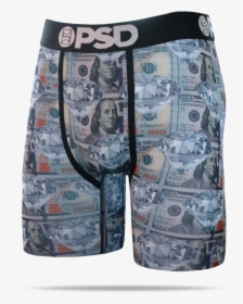 Psd Underwear Men S Money Diamond Boxer Brief - Board Short, HD Png Download, Transparent PNG