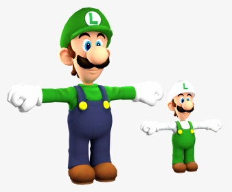 Super Mario Galaxy Luigi Model, HD Png Download, Transparent PNG