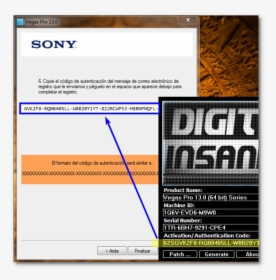 Sony Vegas Pro 13 Keygen 64 Bit - Sony Vegas Pro 10 Keygen, HD Png Download, Transparent PNG