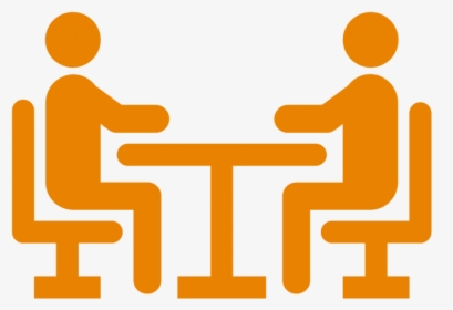 An Icon Representing Two People Seated At A Table - Table With Two People Seated, HD Png Download, Transparent PNG
