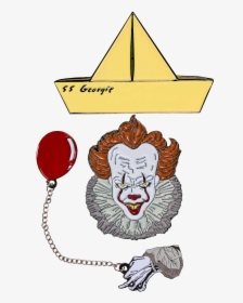 Enamel Pin Georgie , Transparent Cartoons - Pennywise Hand Holding Balloon, HD Png Download, Transparent PNG