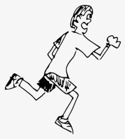Jogger, Runner, Running, Jogging, Sports, Man, Person - Run Png Black And White, Transparent Png, Transparent PNG