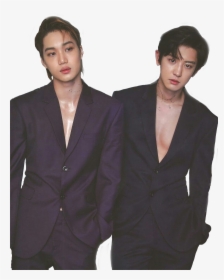 #chanyeol #kai #jongin #exo #loveshot #suit #korean - Exo Kai And Chanyeol, HD Png Download, Transparent PNG