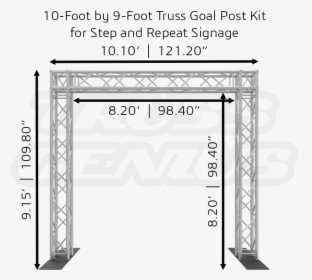 10 Foot By 9 Foot Truss Goal Post Kit For Step And - Truss Step And Repeat, HD Png Download, Transparent PNG