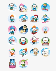 Waddles Winter Facebook Stickers, HD Png Download, Transparent PNG
