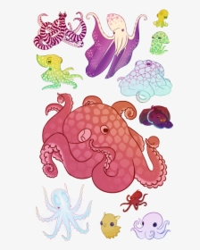 Cephalopod Arts Tumblr A - Octopus Kawaii, HD Png Download, Transparent PNG