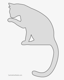 Free Cat Cleaning Paw Cat Kitten Silhouette Pattern - Illustration, HD Png Download, Transparent PNG