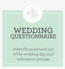 Image Of Wedding Questionnaire - Paper, HD Png Download, Transparent PNG
