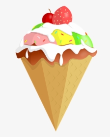 Ice Cream, Dessert, Delicious, Cold, Treat, Tasty, - Ice Cream Cone, HD Png Download, Transparent PNG