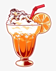 Smoothie Cocktail Orange Delicious Sand - Milkshake, HD Png Download, Transparent PNG