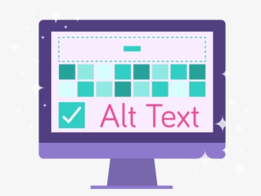 Graphic Of A Computer With The Words Alt Text - Display Device, HD Png Download, Transparent PNG