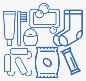 Icons Of Hygiene Supplies, Socks, And Snacks - Icon, HD Png Download, Transparent PNG