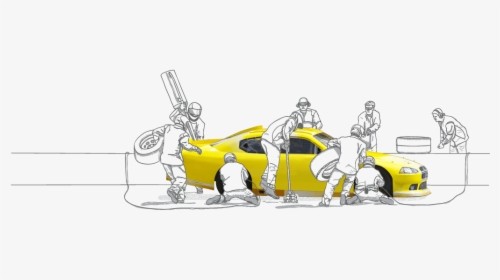 Pit Crew To Demonstrate Teamwork On Estate And Succession - Sketch, HD Png Download, Transparent PNG