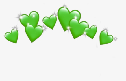 Green Heart Crown Png, Transparent Png, Transparent PNG