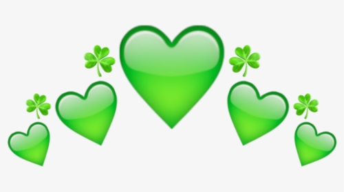 #green #crown #heart #emoji #corona #verde #corazon - Green Heart Crown Png, Transparent Png, Transparent PNG