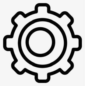 Settings Gear Symbol Outline In A Circle Svg Png Icon - Circle With Arrow Logo, Transparent Png, Transparent PNG