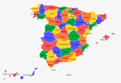 Mapa Provincias España, HD Png Download, Transparent PNG