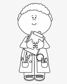 Scientist Clipart Black And White, HD Png Download, Transparent PNG