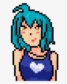 Anime Pixel Art Face, HD Png Download, Transparent PNG