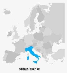 Italy On The Map Of Europe - Portugal Spain Italy Map, HD Png Download, Transparent PNG