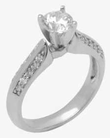 14k White Gold Diamond Ring D2036 - Engagement Ring, HD Png Download, Transparent PNG