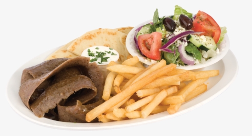 Gyro Plate With Fries, HD Png Download, Transparent PNG