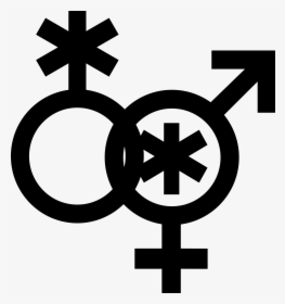 Nonbinary Symbol Interlocked With A Nonbinary Man And - Nonbinary Symbol, HD Png Download, Transparent PNG