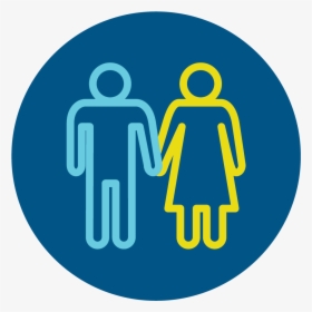 Icon Symbolizing Man And Woman - Illustration, HD Png Download, Transparent PNG