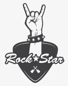 Rock Rockstar Star Guitar Png Vector Thumbsup Hand - Rockstar Png, Transparent Png, Transparent PNG
