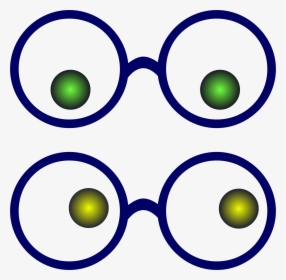 Transparent Green Eye Png - Eyes With Glasses Clipart, Png Download, Transparent PNG