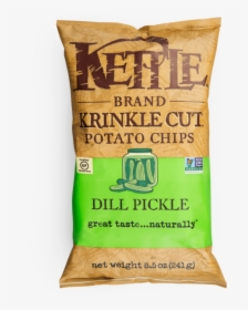 Krinkle Cut Dill Pickle - Kettle Chips Dill, HD Png Download, Transparent PNG