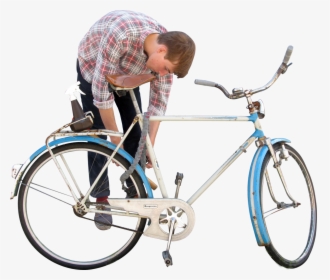 Transparent Bicycle Png - Person With Bike Png, Png Download, Transparent PNG