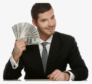 Transparent Person With Money Clipart - Business Man, HD Png Download, Transparent PNG