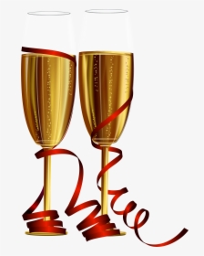 New Year Glasses Png - Transparent Transparent Background Champagne Glasses, Png Download, Transparent PNG