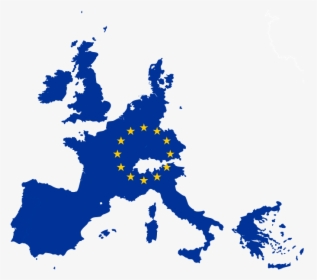 Flag Map Of The European Union - Eu Map With Flag, HD Png Download, Transparent PNG