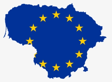 Flag-map Of Ltu Eu - Capital City Of Lithuania On Map, HD Png Download, Transparent PNG