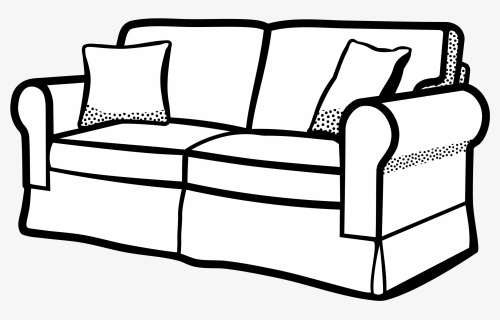 Couch, Furniture, Sofa, Interior, Seat - Living Room For Coloring, HD Png Download, Transparent PNG
