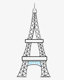 How To Draw Eiffel Tower - Easy Eiffel Tower Sketch, HD Png Download, Transparent PNG