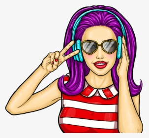 Pop Art Girl Png Image Free Download Searchpng - Hard Candy Fox In A Box Party Girl, Transparent Png, Transparent PNG