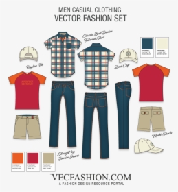 Men Casual Clothing Fashion Set - Casual Shirts Png Clipart Mens Stylish Clothes Png, Transparent Png, Transparent PNG