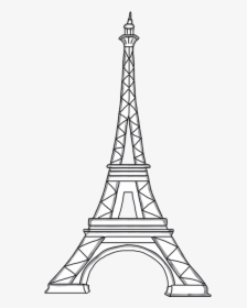 Eiffel Tower Template Cut Out - Eiffel Tower Cut Out Template, HD Png Download, Transparent PNG