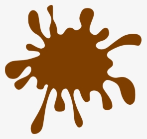 Brown Paint Splatter Clip Art, HD Png Download, Transparent PNG