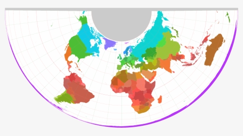 Transparent World Map With Borders Png - Vector World Conic Projection Maps, Png Download, Transparent PNG