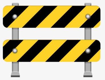 Yellow Road Barricade Png Clip Art - Road Closed Clip Art, Transparent Png, Transparent PNG
