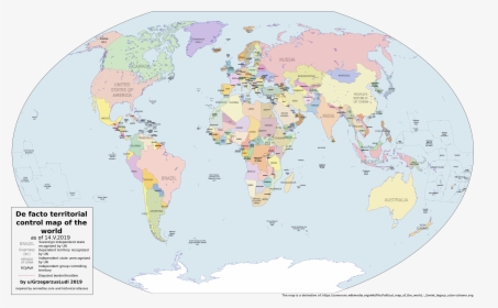 De Facto Map Of The World, HD Png Download, Transparent PNG