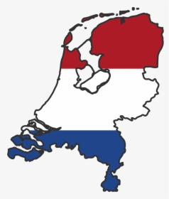Netherlands Flag Map, HD Png Download, Transparent PNG